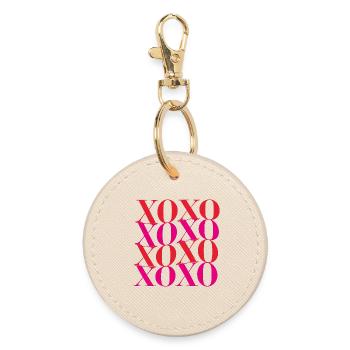 Xoxo. Baisers, câlins et vibrations de fille - Porte-clés rond - huître - Devant