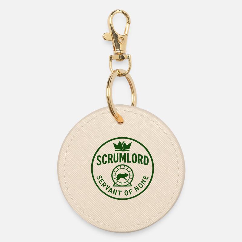 Scrumlord - Ruler without minions - Round Keyring - oyster