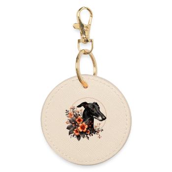 Galgo Blackbeauty No02 - Porte-clés rond - huître - Devant