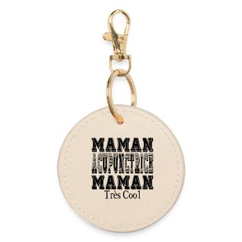 Maman Acupunctrice Maman Très Cool - Porte-clés rond - huître - Devant