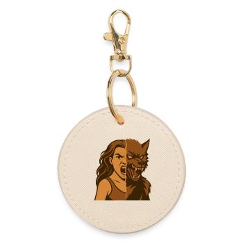 Dualité homme-loup-garou - Porte-clés rond - huître - Devant