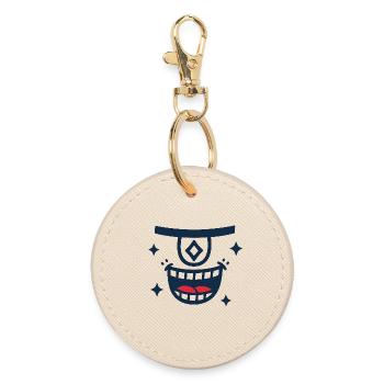DEEPS DIAMONDS - Round Keyring - oyster - Front