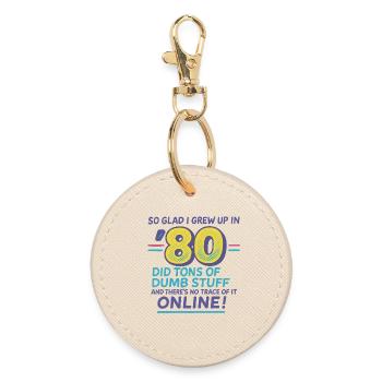 Nostalgie des années 80 : Trucs stupides en ligne Drôle Années 80 - Porte-clés rond - huître - Devant