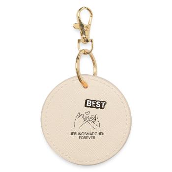 Best Lieblingsmädchen Forever – Liebevolles Design - Runder Schlüsselanhänger - Auster - Vorne