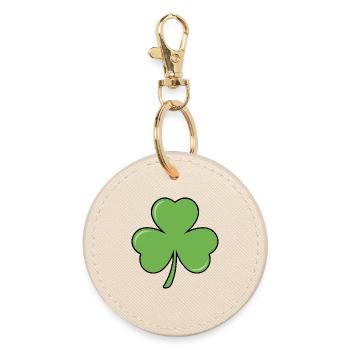 Irish clover - Round Keyring - oyster - Front
