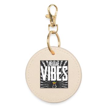 Reggae Vibes Design - Round Keyring - oyster - Front