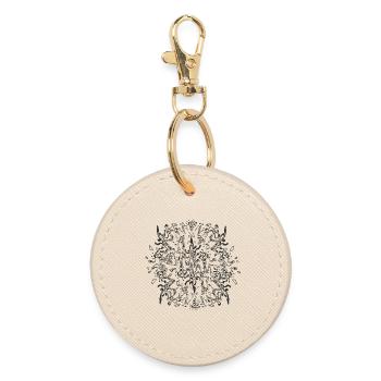 Motif d’ornement kaléidoscopique - Porte-clés rond - huître - Devant