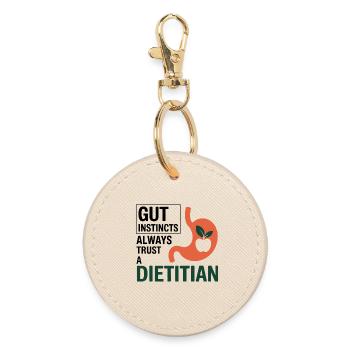 Faites confiance à un diététicien expert en nutrition de la santé intestinale - Porte-clés rond - huître - Devant
