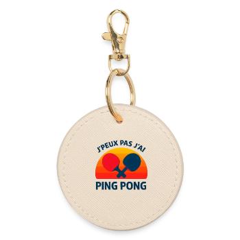 Ping Pong au Soleil Couchant - Porte-clés rond - huître - Devant