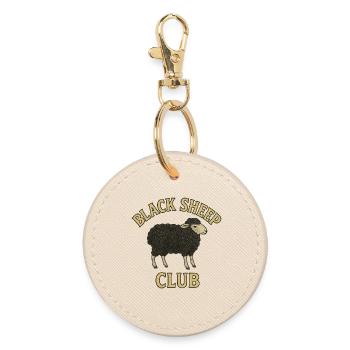 Black Sheep Club Emblem - Round Keyring - oyster - Front