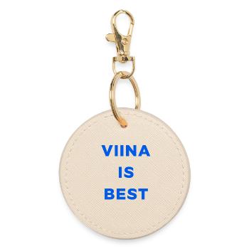 VODKA IS BEST - Round Keyring - oyster - Front