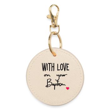 Amour du baptême - Porte-clés rond - huître - Devant