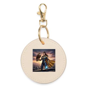 Urban Eagle Heroine - Round Keyring - oyster - Front