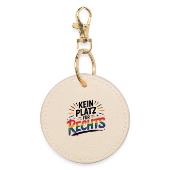 Pas de place pour la haine - Logo Cool Pride - Porte-clés rond - huître - Devant