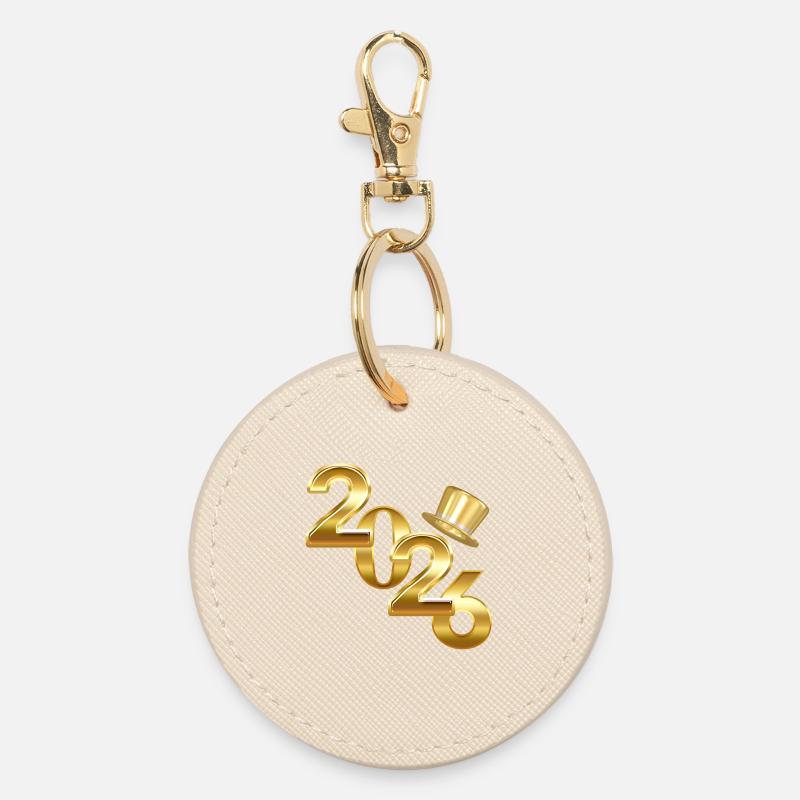 Nouvelle année 2026 - Porte-clés rond - huître
