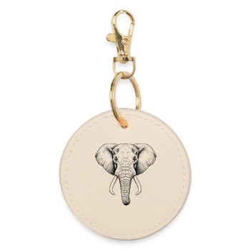 Éléphant - Porte-clés rond - huître - Devant