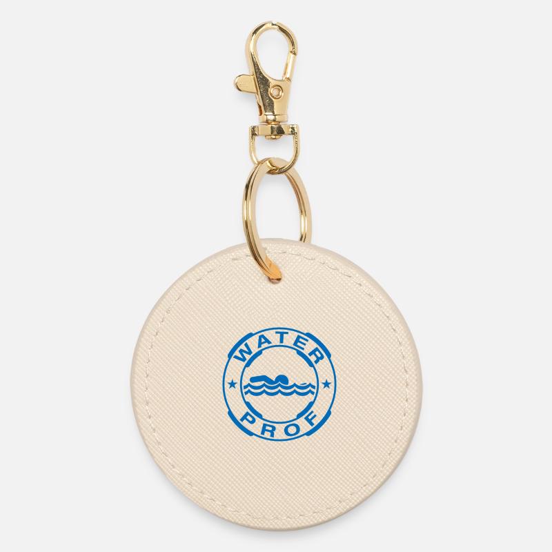 WATER TEACHER! - Round Keyring - oyster