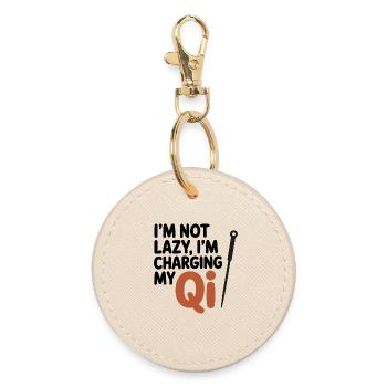 Licensed TCM Practitioner Expert Energy - Round Keyring - oyster - Front
