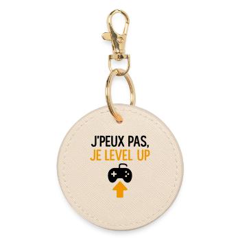 J’peux pas – je level up Geek Gamer Gaming - Porte-clés rond - huître - Devant