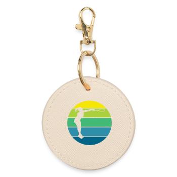 tennis - Round Keyring - oyster - Front