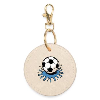 Splashing Football - Round Keyring - oyster - Front