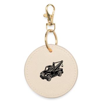 Tow truck - Round Keyring - oyster - Front