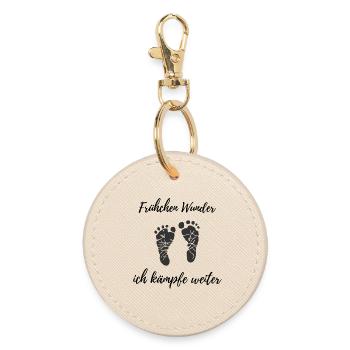 Preemie Miracle – I Keep Fighting Design - Round Keyring - oyster - Front