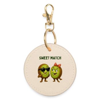Sweet Match Kiwi Duo - Runder Schlüsselanhänger - Auster - Vorne