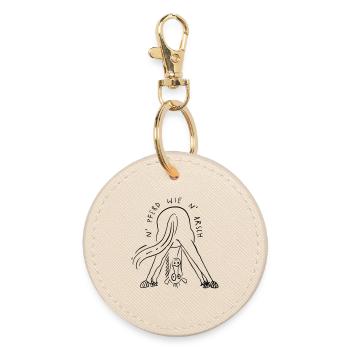 Horse like ass - Round Keyring - oyster - Front
