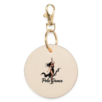 Cadeau esthétique de danseur en barre - Porte-clés rond - huître - Devant