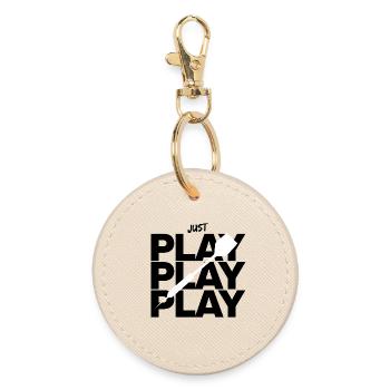 Just Play Darts, Triple Fun on the Board, 180s - Round Keyring - oyster - Front
