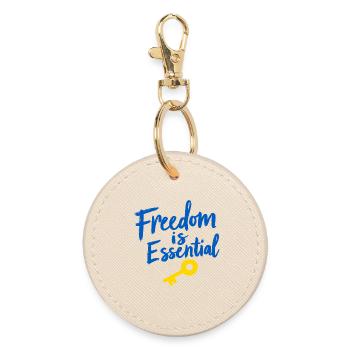 La liberté est essentiellement la clé de la liberté - Porte-clés rond - huître - Devant