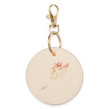 Fille de pom-pom girls vintage - Porte-clés rond - huître - Devant