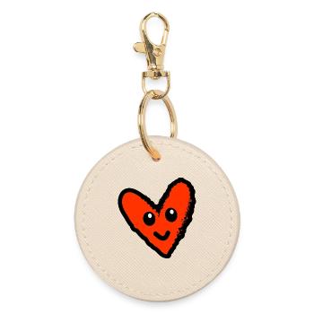 VALENTINSTAG. HERZ. ICH LIEBE DICH. ICH LIEBE DICH - Runder Schlüsselanhänger - Auster - Vorne