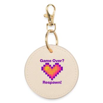 Fin du jeu? Réapparition avec le cœur, langage de l’amour des joueurs - Porte-clés rond - huître - Devant