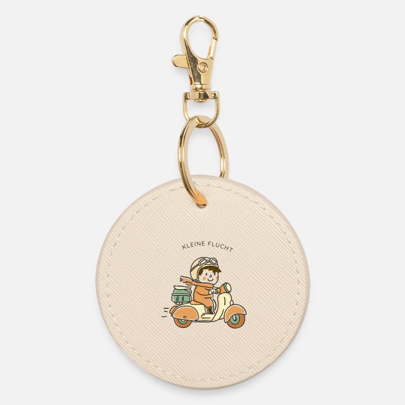 Little Escape – Scooter Illustration - Porte-clés rond - huître