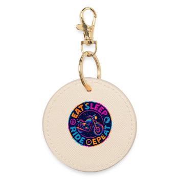 Eat Sleep Ride Repeat - Moto - Biker - Porte-clés rond - huître - Devant