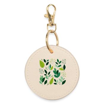 Feuilles vertes - Porte-clés rond - huître - Devant