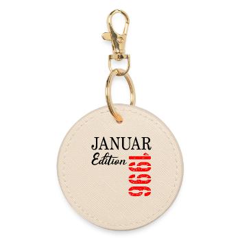 31st Birthday - January 1996 - Round Keyring - oyster - Front