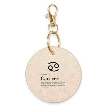Cancer - Zodiac Sign - Round Keyring - oyster - Front