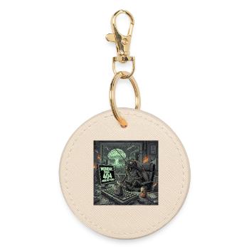 Post-Apocalyptic Monday - Roach Office Crisis - Round Keyring - oyster - Front