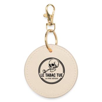 Tête de mort humour  - Porte-clés rond - huître - Devant