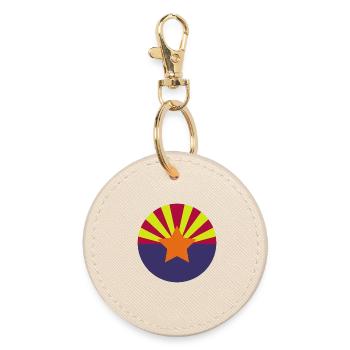 Arizona round flag - Round Keyring - oyster - Front