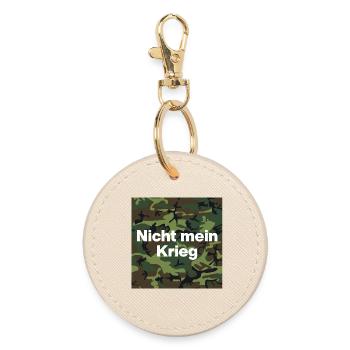 NOT MY WAR! NO CONSCIENTIOUS OBJECTOR - Round Keyring - oyster - Front