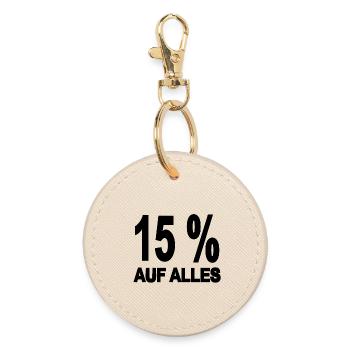 Discount - Round Keyring - oyster - Front