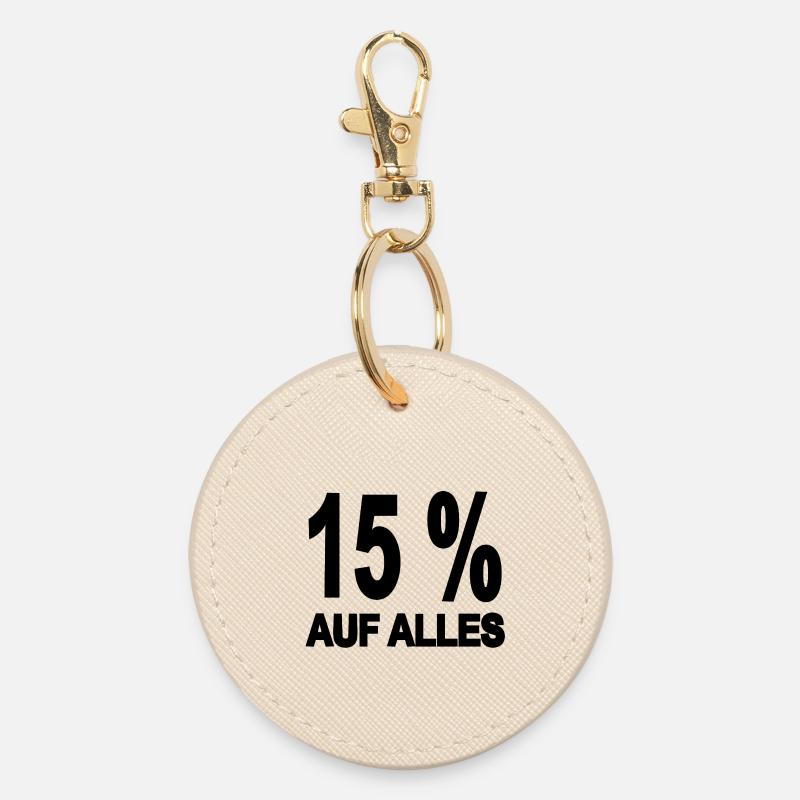 Rabatt - Runder Schlüsselanhänger - Auster