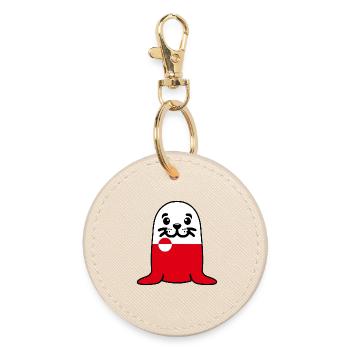 Seal Greenland - Round Keyring - oyster - Front