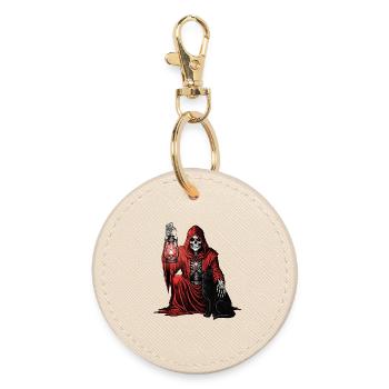 Red Hood Sensenmann Laternenkatze - Runder Schlüsselanhänger - Auster - Vorne