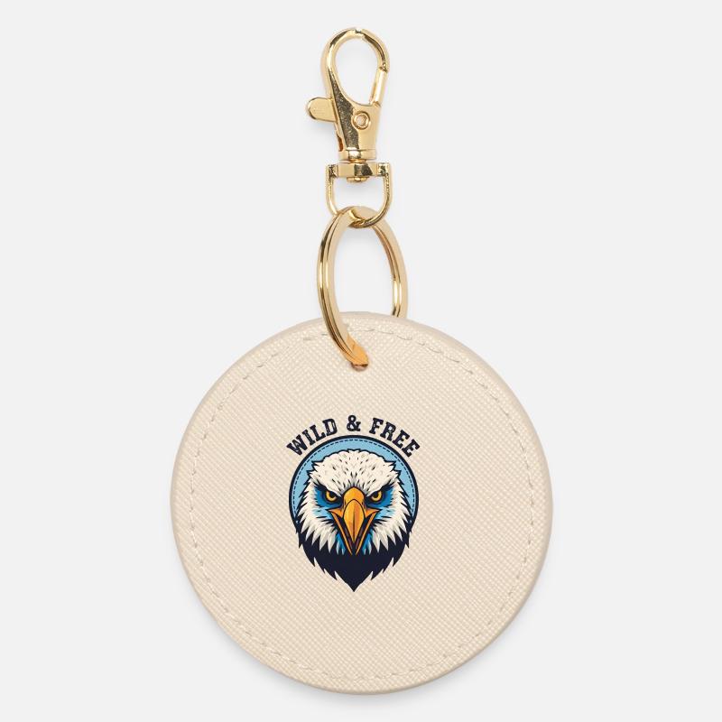 Aigle Sauvage et Libre - Porte-clés rond - huître