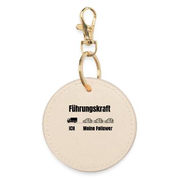 Executive and Followers Chain - Round Keyring - oyster - Front